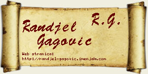 Ranđel Gagović vizit kartica